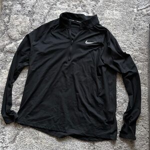 Nike Running Men's Black Lightweight Quarter-Zip Jacket